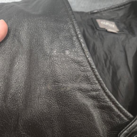 Wilsons Leather Black Button Down Vest Size Large - Picture 12 of 12